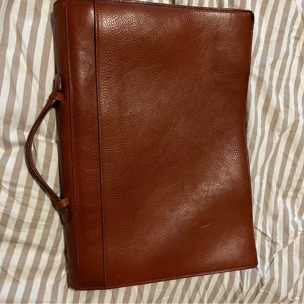 Vintage Bally Swiss Leather Attache Briefcase Brass Combo Lock